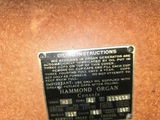 Hammond M3 Electric Organ Console Brown Wood Instrument with Bench Included