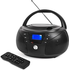 CD Player Boombox with Bluetooth, FM Radio, USB Playback, Stereo Sound, Remote C