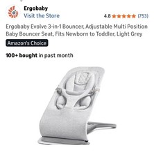 Ergobaby Evolve 3-in-1 Bouncer Light Grey