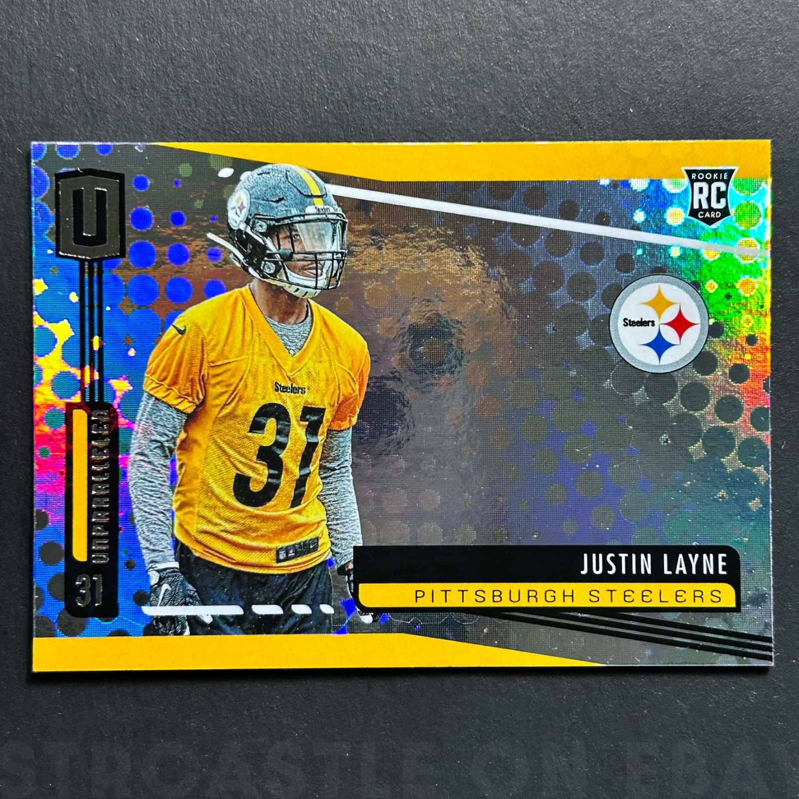 Justin Layne 2019 Panini Unparalleled Rookie #263 Pittsburgh Steelers (RC) 🏈 