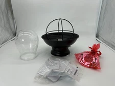 9 in. W x 9 in. H 1-Light Oil Rubbed Bronze Ceiling Light w/ Clear Glass Shade