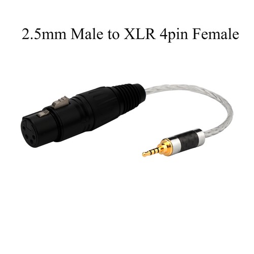 Audio 2.5mm/3.5mm/4.4mm/6.35mm Male to 4 Pin Female Extension Headphone Cable - Picture 5 of 14