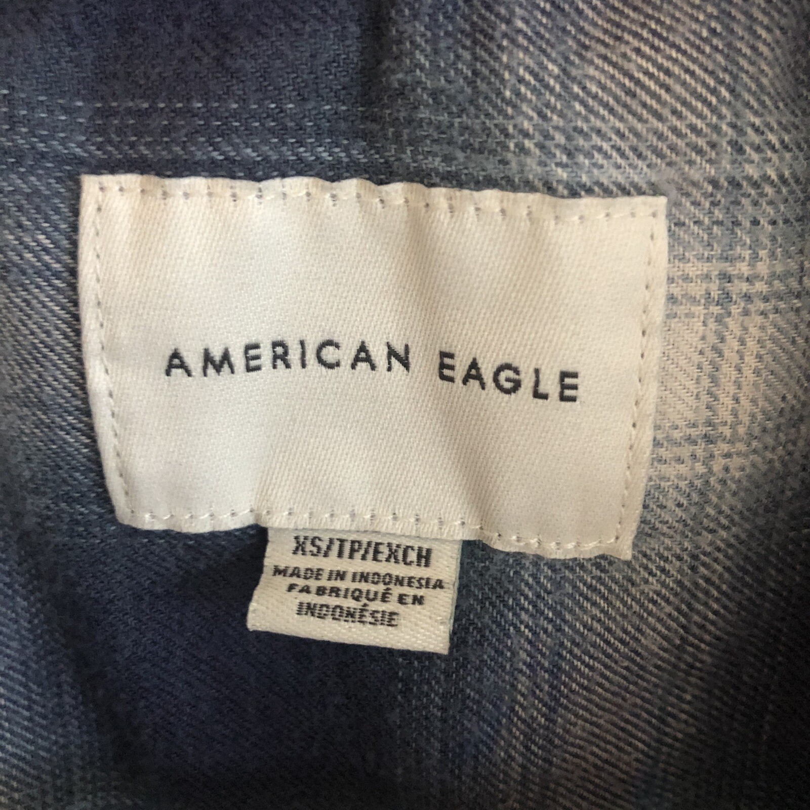 American Eagle Womens Blue Plaid Patchwork Multi … - image 2
