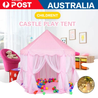 Kids Fairy Princess Castle Play House Hexagon Toy Tent Pop Up Tent Indoor /Light - Picture 1 of 20