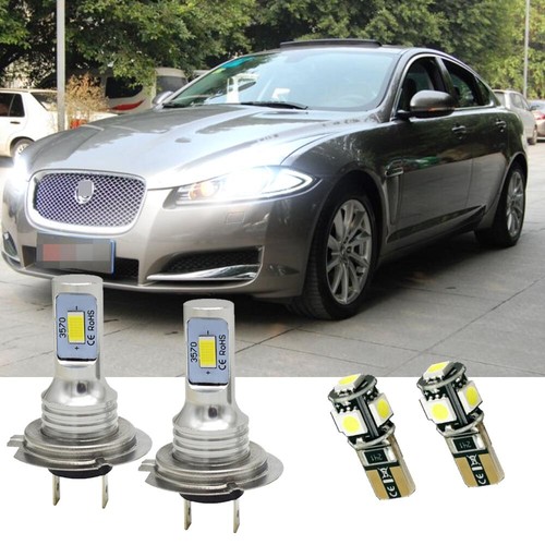 For Jaguar XF 4x H7 501 6000K Xenon LED Low/Side Headlight Headlamp