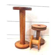 Lot of 3 Vintage Wooden Spools