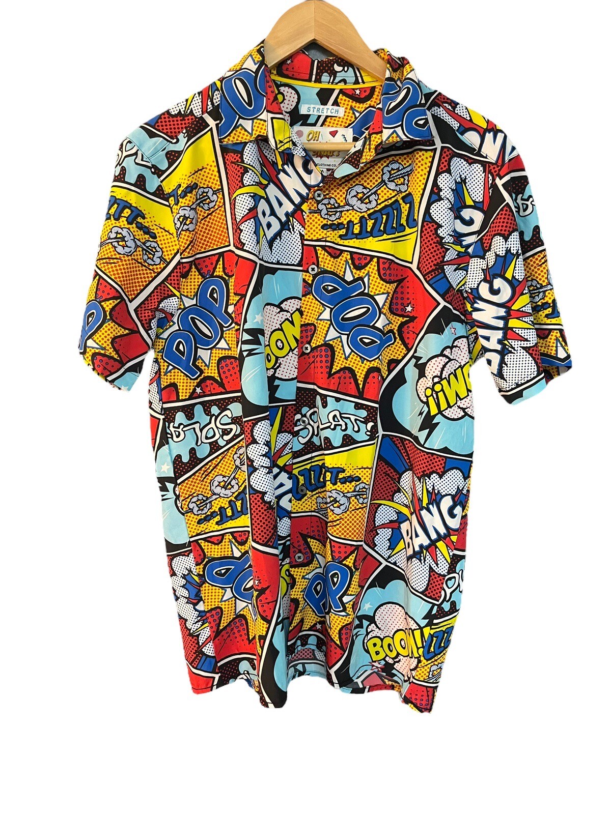 Oh Snap Shirt Adult Medium Button Up Mens Colorful Drill Clothing