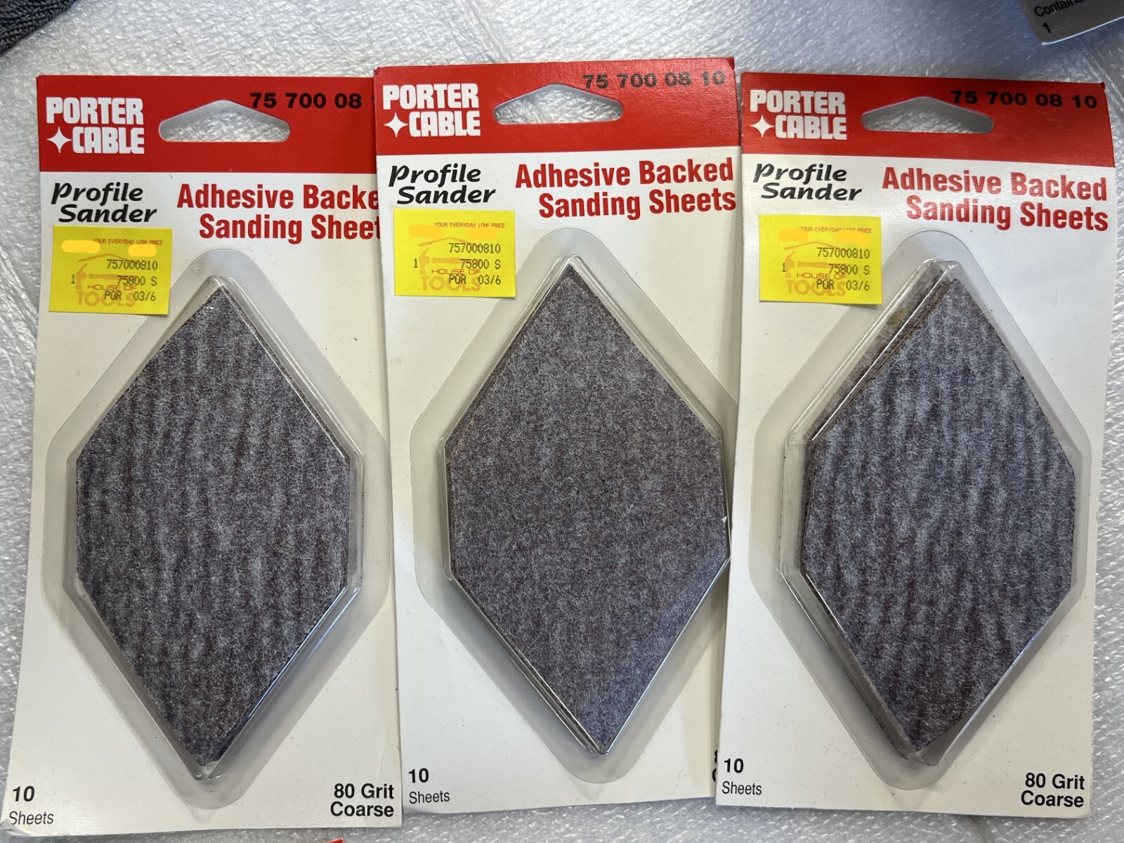 Porter Cable Profile Sander Adhesive Backed Sanding Sheets 13