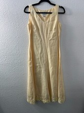 TALBOTS Petites IRISH LINEN Sheath Dress Size 2 Yellow Quite Luxury Minamilist