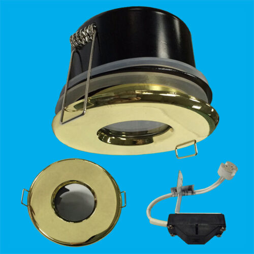 Brass Recessed IP65 LED Shower Bathroom Light MR16 Ceiling Spot Downlight Lamp - Picture 1 of 6