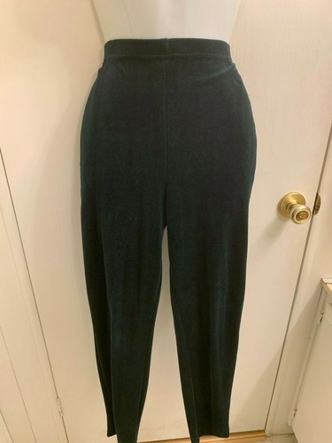 NWOT COLD WATER CREEK STRETCH GREEN VELOUR SKINNY PANTS SIZE SMALL - Picture 7 of 10
