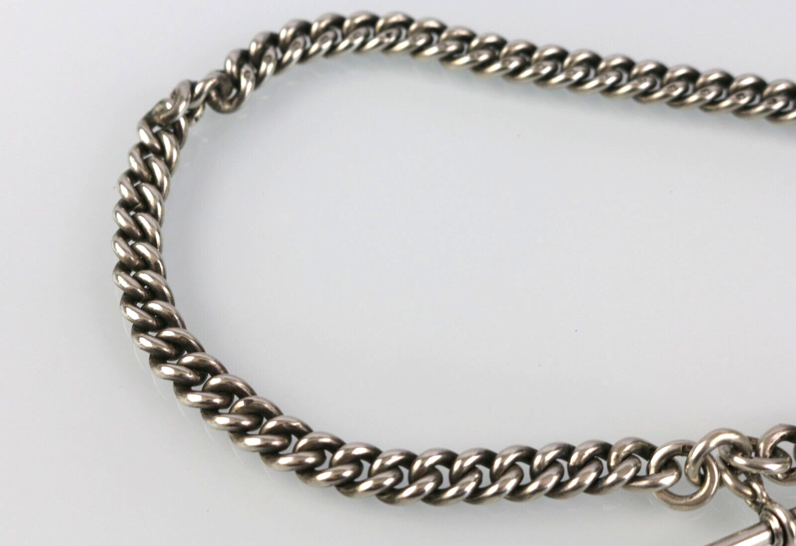 HEAVY 74g Victorian Solid Silver CHUNKY Albert Po… - image 16