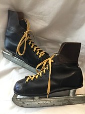Vtg Biltrite 1942 Ski Lodge Cabin Decor Man Cave Leather Ice Hockey Skates Sz 6
