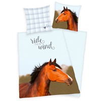 Herding Kinder Renforce BettwäSche 135X200 Cm Pferd Blau 4424209050521