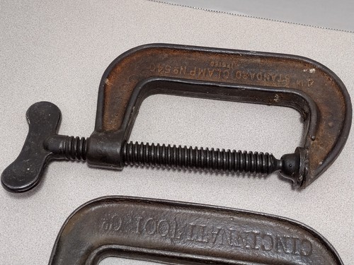 Vtg 4 Cincinnati Tool C-clamps 1-No 573 3.5” Deep 3- No 540 4” Wing Style Handle - Bild 14 von 14