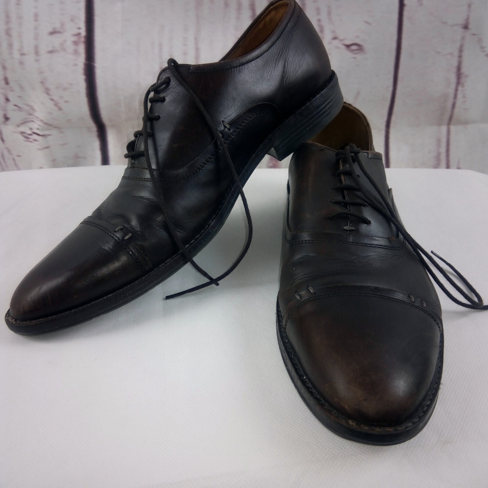 SAOLA Scarpe eleganti Oxford Hush Puppies da uomo in pelle marrone taglia 11 5M