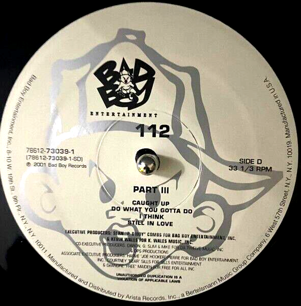 112 / ONE TWELVE PART III 2001 US Original Vinyl 2LP Bad Boy 