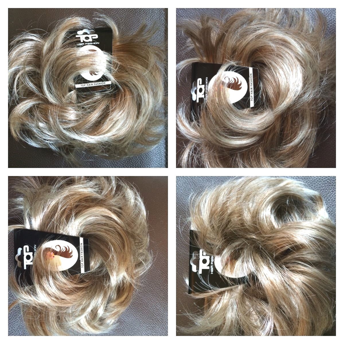 Hair Scrunchie Wrap Messy Bun Updo Hairpiece Blonde Brown Ash Mix