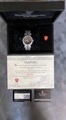 TONINO LAMBORGHINI AUTOMATIC 25 jewels watch Ltd Edt 499/1000 bnnw swiss made