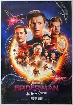 Spider-man No Way Home - original DS movie poster 27x40 D/S 2022 Re-release