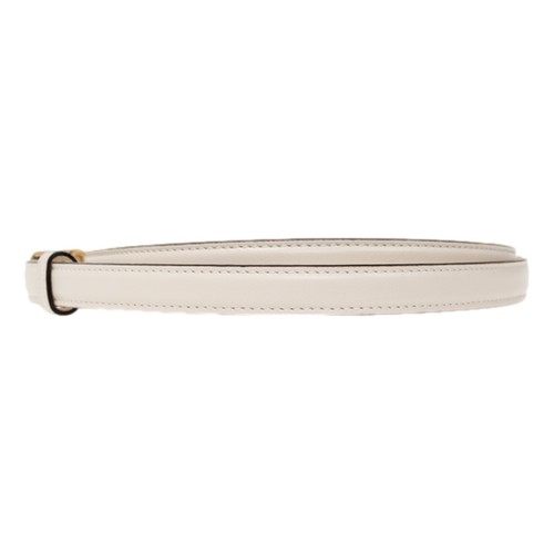 Gucci Cream Leather Belt with Metal Gold Logo Lettering Size 80 NWT - Picture 2 of 4