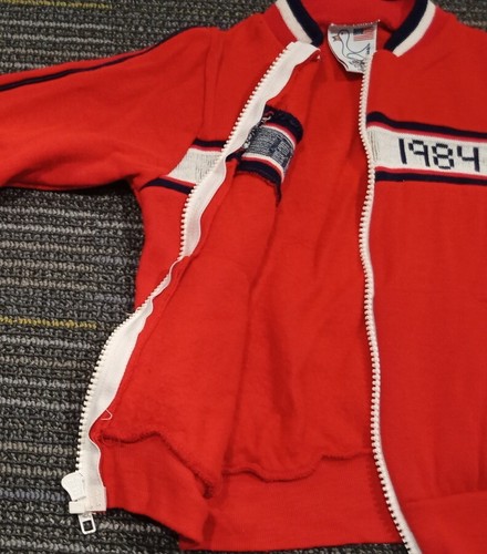 Vintage 1984 kids track sweat suit, USA Olympics, size 6, red 2 pc set - Picture 6 of 15
