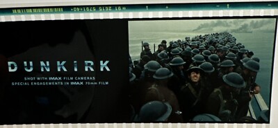 DUNKIRK Collectible IMAX 70mm Film Strip Single Cell Title
