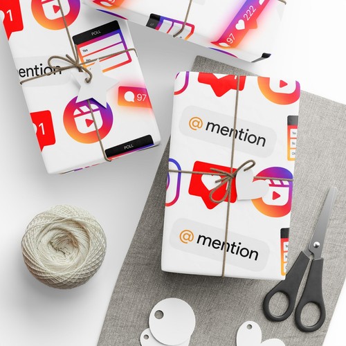 Instagram Social Media Premium Eco-Friendly Decorative Gift Wrapping ...