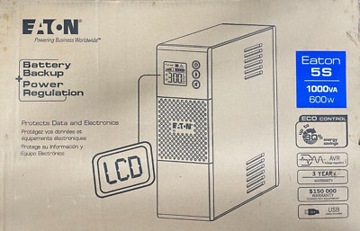 Eaton 5S 1000VA UPS 10-Outlets Black (5S1000LCD)