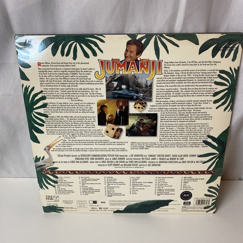 Jumanji (1995) Laser Disc Deluxe Widescreen Robin Williams Comedy Adventure - Picture 4 of 6