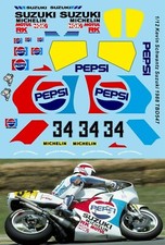 1/12 Decals for Suzuki RGV 500 Kevin Schwantz Pepsi 1988 TB Decal TBD547