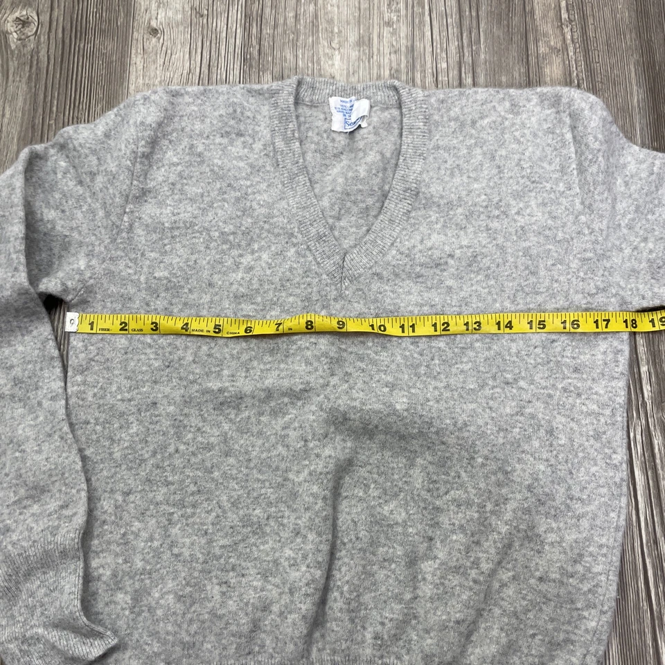 Suéter De Colección Sears Angora Mezcla Gris Cuello en V Para Mujer S/M Japón Foto 4 de 4