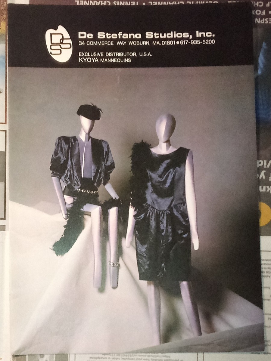 1984 De Stefano Studios Woburn MA Kyoya Mannequins Japan 11.75X33