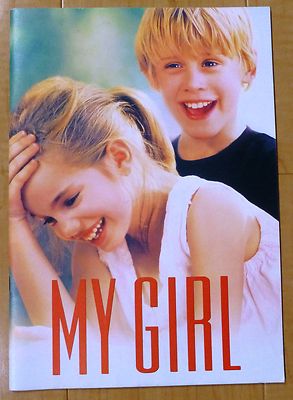 MY GIRL Japan Movie Program Book 1991 Macaulay Culkin Anna Chlumsky Dan  Aykroyd