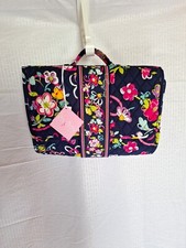 Vera Bradley Ribbons Changing Pad Clutch Navy Blue Floral Breast Cancer BCA 35"