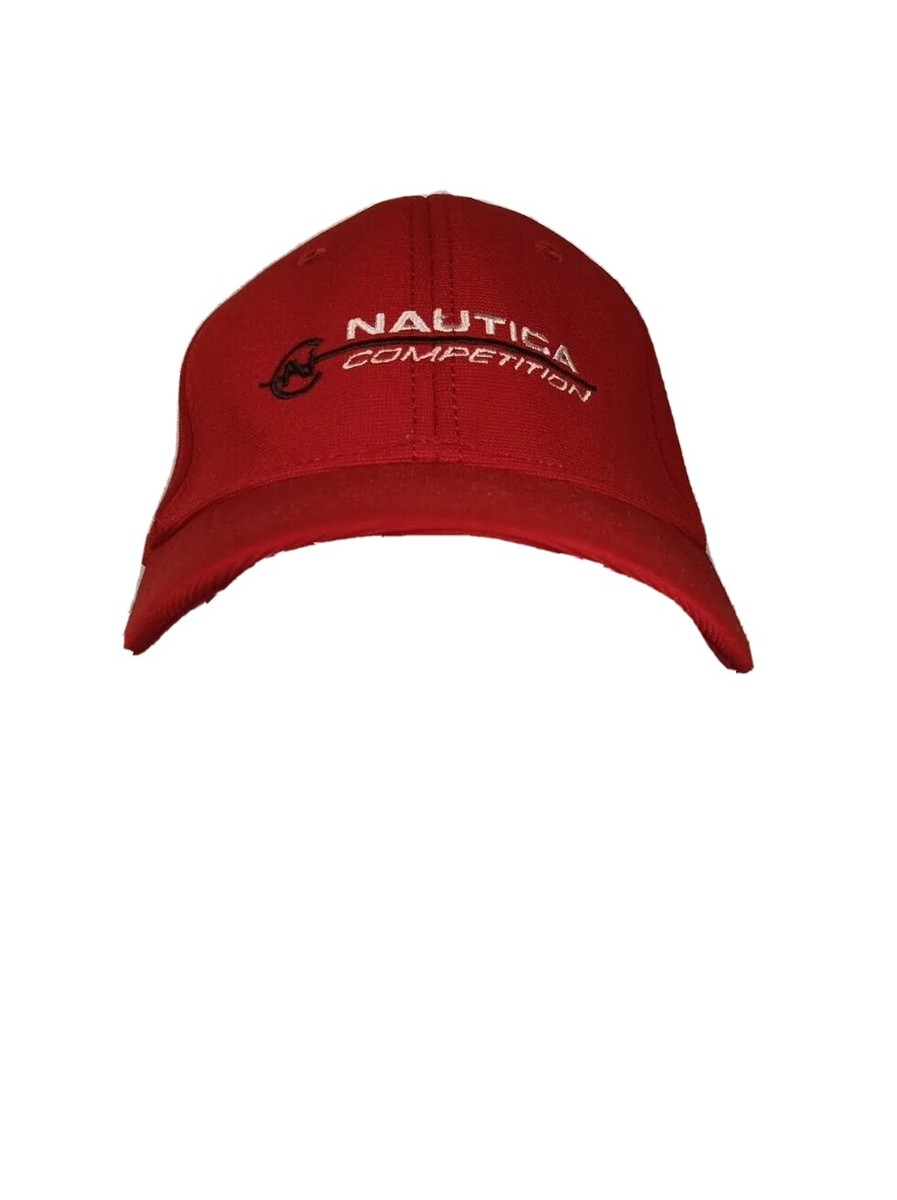 ☆ NAUTICA ☆ 83 FLAG SPELL OUT CAP NCA8905 Nautica Competition Spell Out Fitted Hat Cap Sailing Red