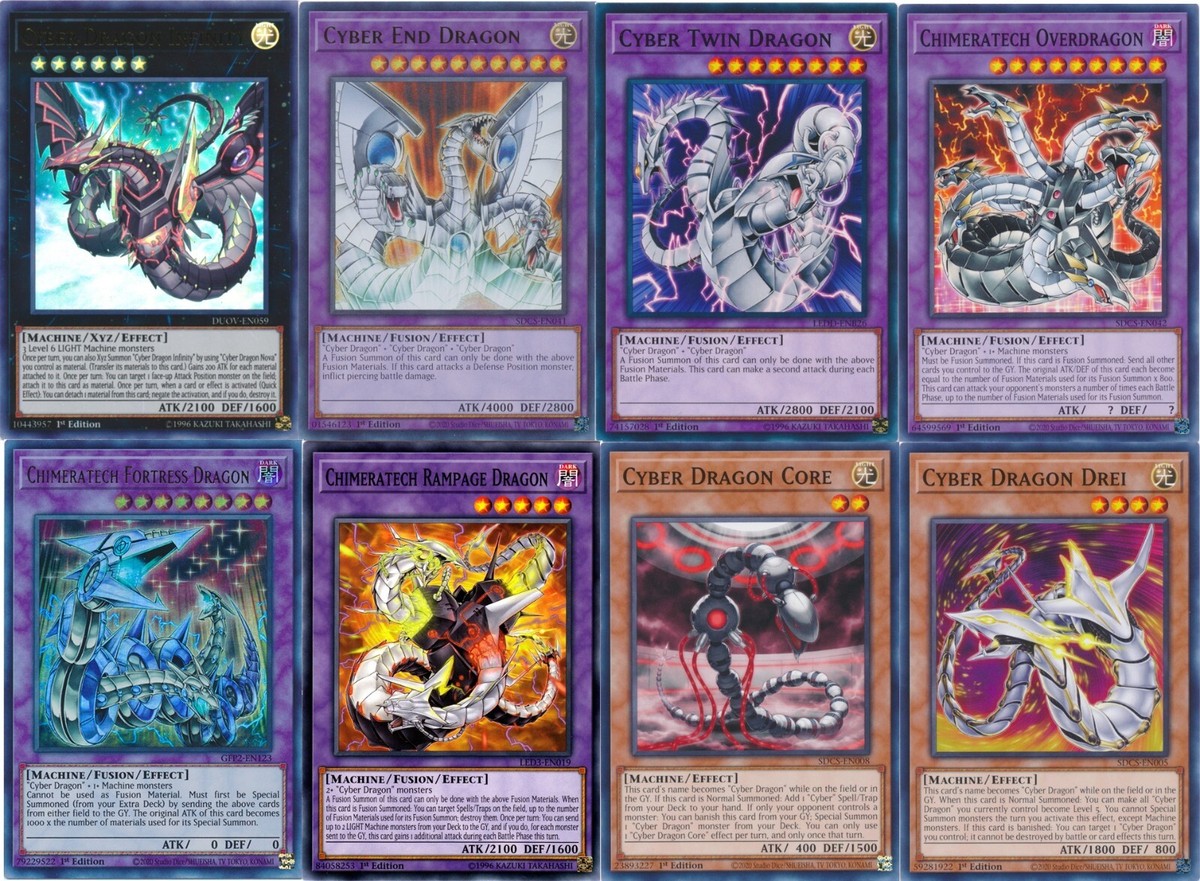 Yugioh Zane Truesdale Complete Deck -Cyber Dragon Infinity -Chimeratech  Fortress | eBay