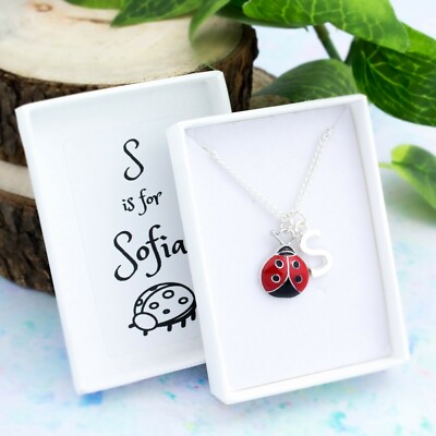 Marienkäfer Halskette, personalisiertes Geschenk, Kinderschmuck, Marienkäfer Halskette