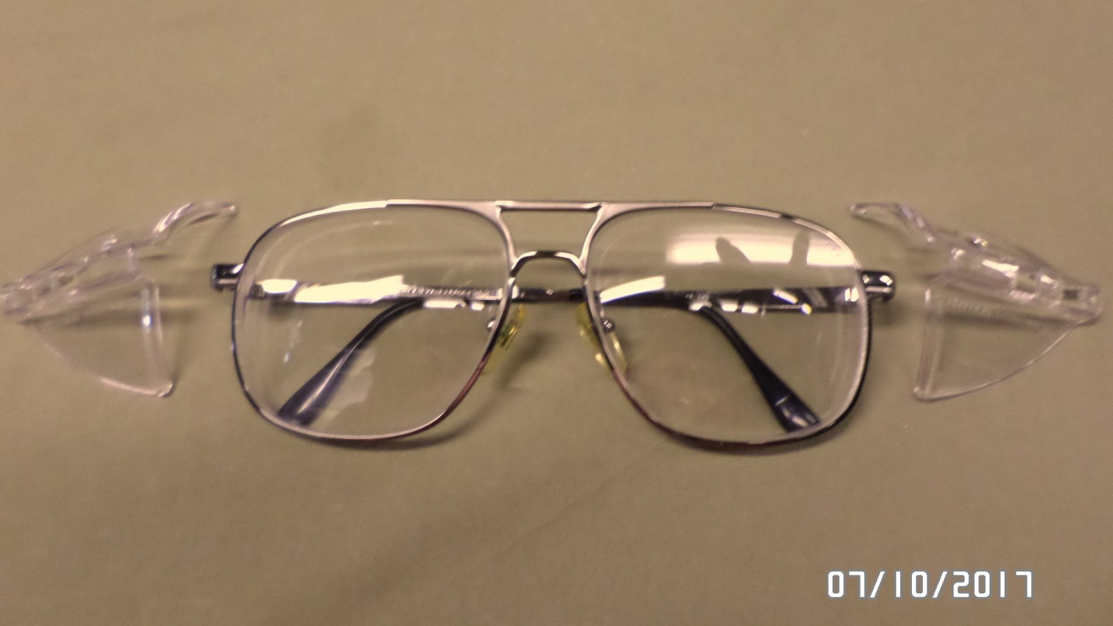 2408M American Safety Eyeglass Frames Z87.2 w/Side Guards 555 Gunmetal