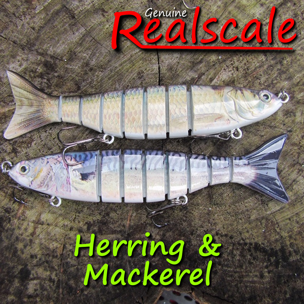 Genuine Realscale Mackerel spinning trolling lures sea fishing bass herring  bait