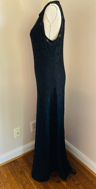 Banana Republic M Lexia Lace Maxi Dress Black #882610 | eBay