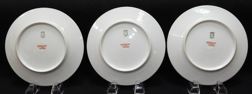 "Lote de 3 platos de postre para ensalada antiguos W M Guerin & Co Francia Limoges 7,25""" - Imagen 6 de 8