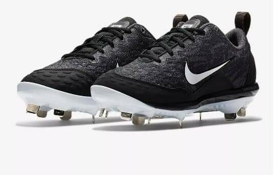 white nike metal softball cleats