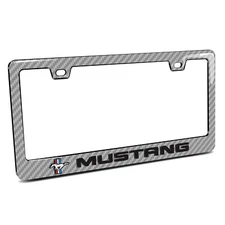 Ford Mustang in 3D Silver Real Carbon Fiber ABS License Frame