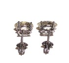 New GIA certified 14k white gold 3.03ct diamond oval earrings Screwbacks Natural — photo 9