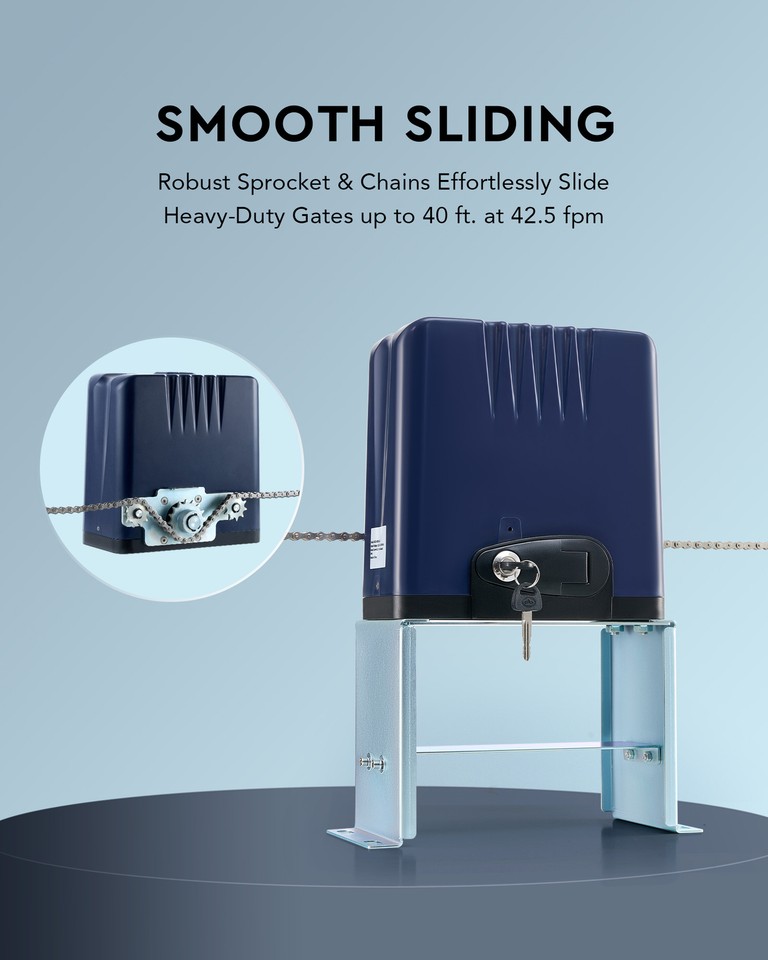 1800lbs Automatic Sliding Gate Opener Complete Electric Door Opener Kit