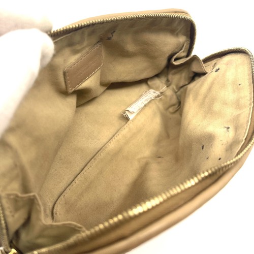 BOTTEGA VENETA Mini Pochette in Pelle Intrecciata con Zip Beige Autentica - Foto 8 di 20