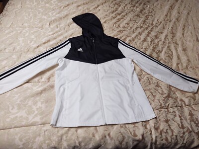 Adidas Women's Tiro Windbreaker Soccer Jacket - White/Black