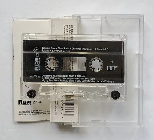 Elvis and Alabama Audio Cassette Tape Christmas Memories from 1991 Album Music - Picture 2 of 8