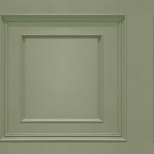 Image of Sage Green Panel Effect Wallpaper 3D Wood Effect Smooth Finish Feature Bedroom